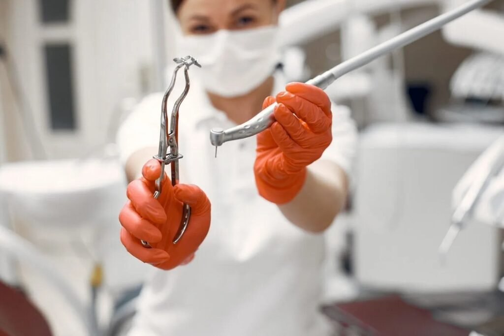 imgi 20 dentist is preparing reception doctor with his equipment woman looking camera 1157 40937 2880w